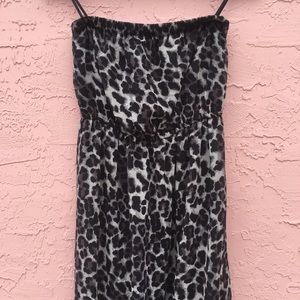 Forever 21 Leopard Print Strapless Maxi Dress